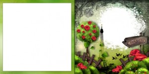 романтическая история в Париже фотокнига, рамочки для фото, лето, цветы, Париж, путешествия