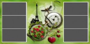 романтическая история в Париже фотокнига, рамочки для фото, лето, цветы, Париж, путешествия
