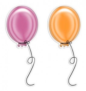 воздушные шары растровый клипарт, разноцветные воздушные шарики, гелевые  шары  с ленточками клипарт