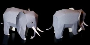 бумажные модели, поделки из бумаги скачать бесплатно, бумажные модели своими руками, модель бумажная слон