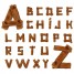 Деревянный шрифт в векторе