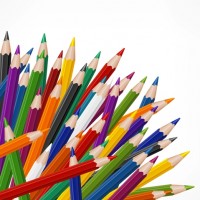 Цветные карандаши в векторе.